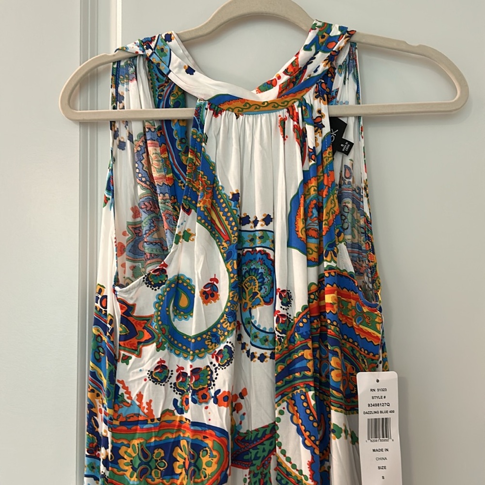 MSK Colorful Paisley Print Maxi Dress /NWT - Picture 3 of 13